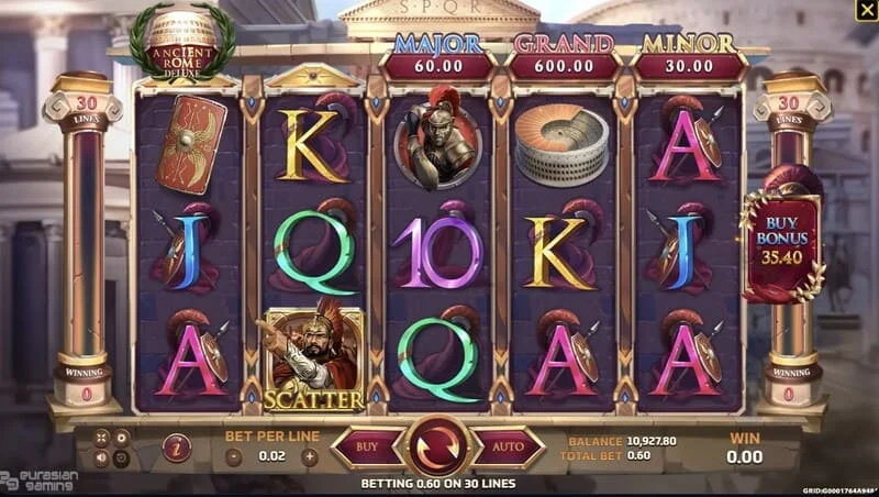 Ancient Rome Deluxe AI - Scatter och Free Spins